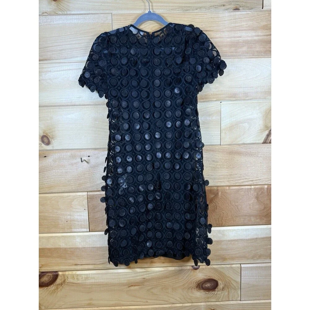 Michael Kors Women's Textured Circle Mesh Dress Size 2 dot appliqué design NWT! - Picture 6 of 7
